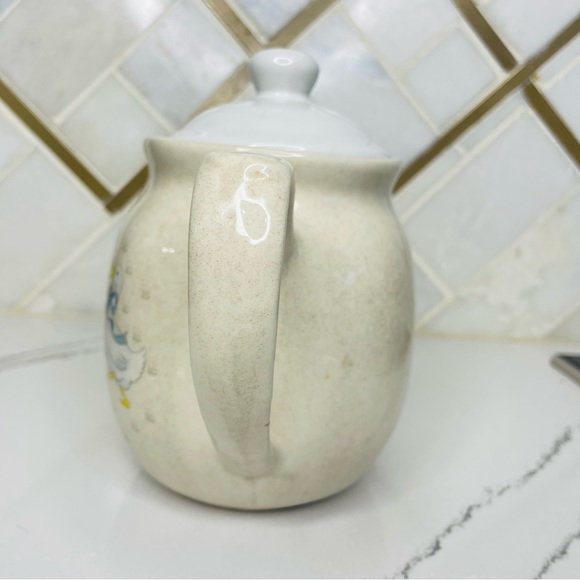 Vintage WBI 1988 Coffee Tea Pot Lid country ducks Farmhouse teapot 7” T X 9" W - Picture 2 of 9